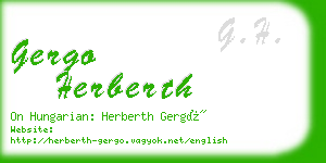 gergo herberth business card